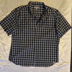 Carhartt plaid blue button up shirt